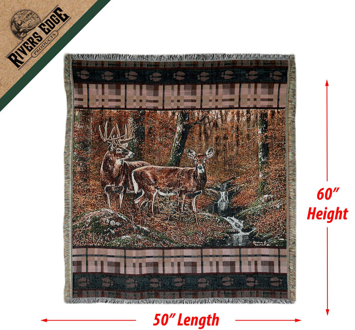 Tapestry Throw 50in x 60in - Deer