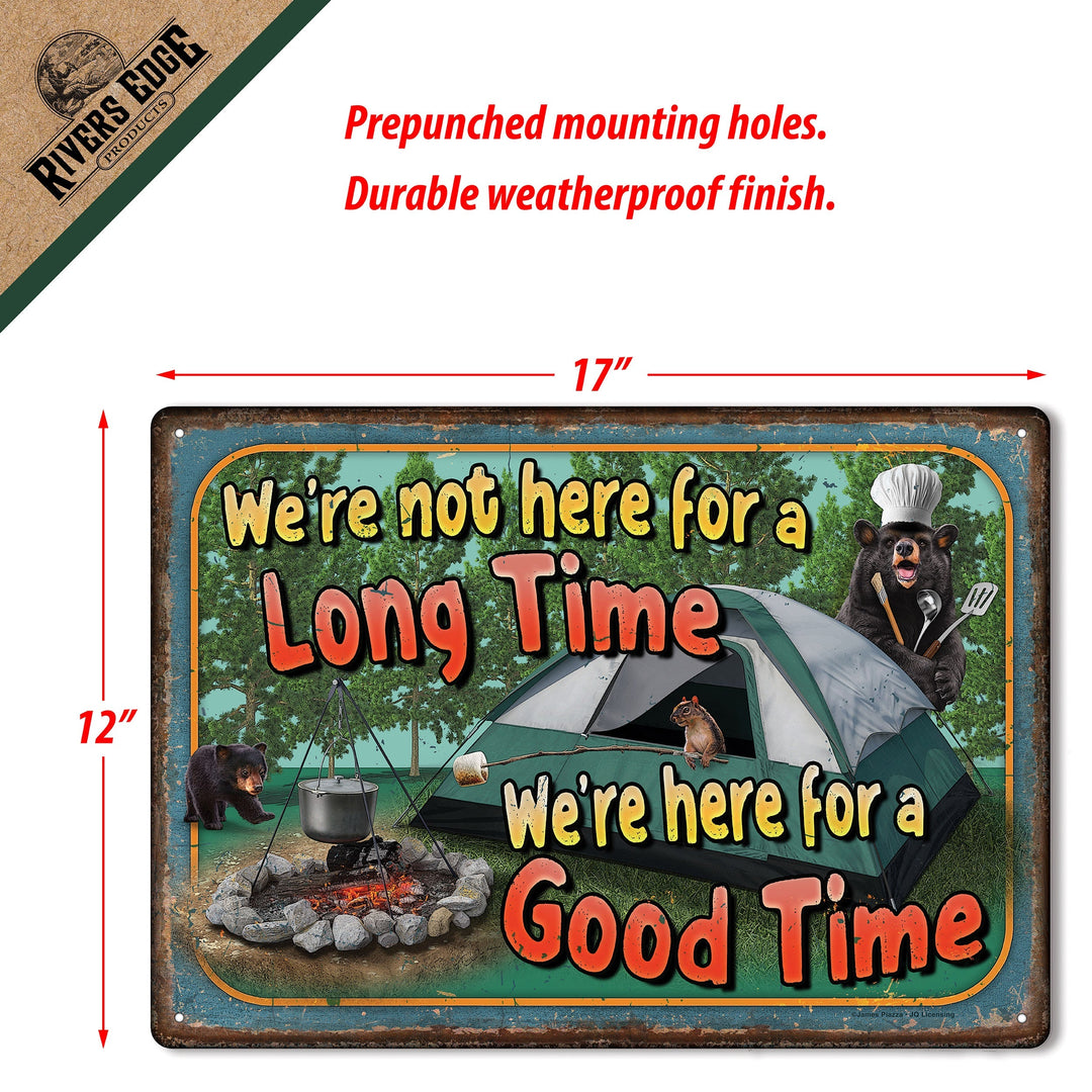 Metal Tin Signs, Funny, Vintage, Personalized 12-Inch x 17-Inch - Good Time