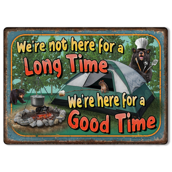 Metal Tin Signs, Funny, Vintage, Personalized 12-Inch x 17-Inch - Good Time