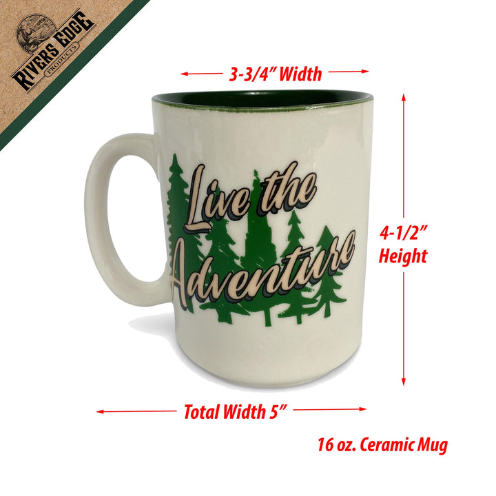 Ceramic Mug 16oz - Live the Adventure