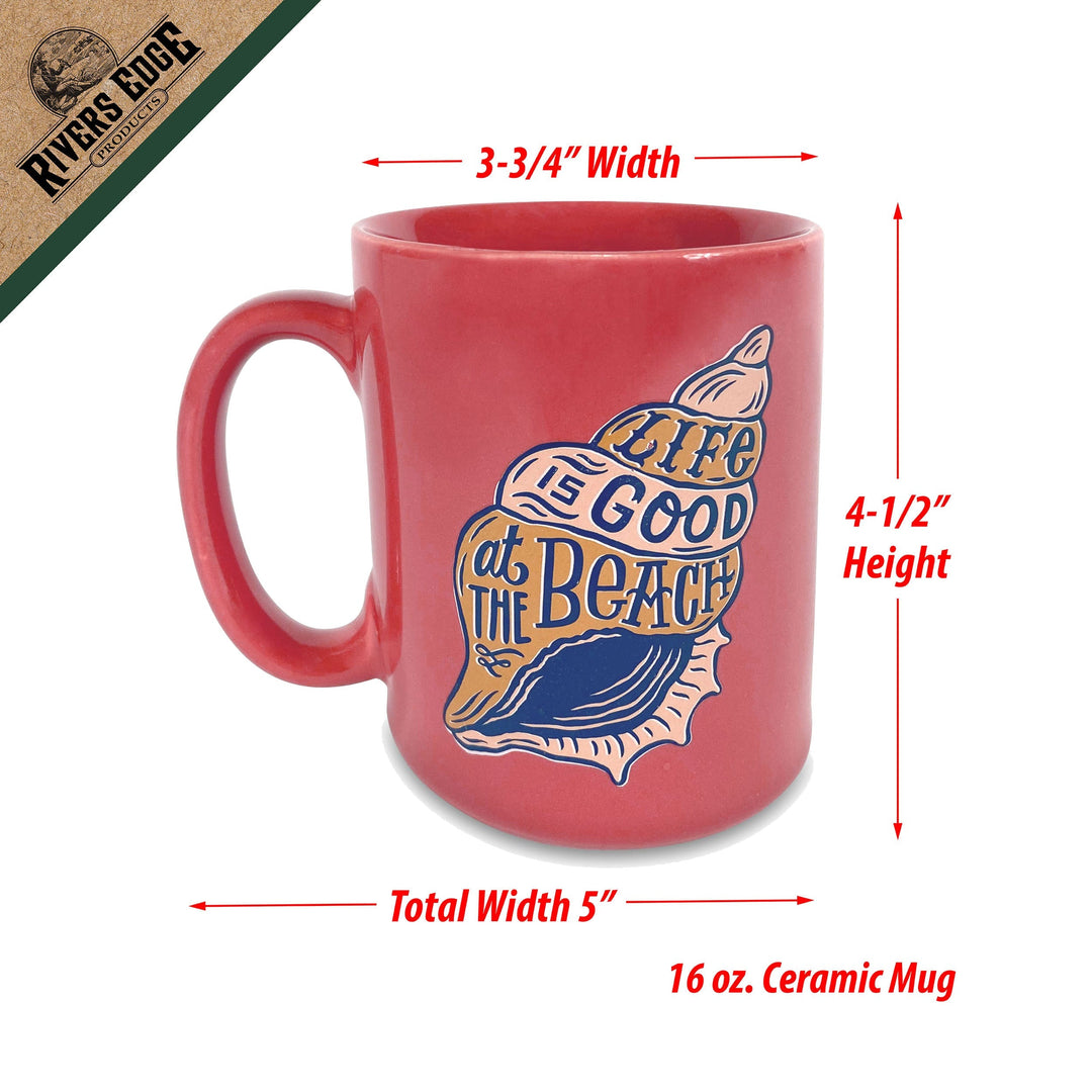 Ceramic Mug 16oz - Life Beach