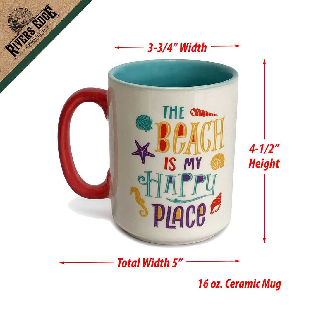 Ceramic Mug 16oz - Beach Happy