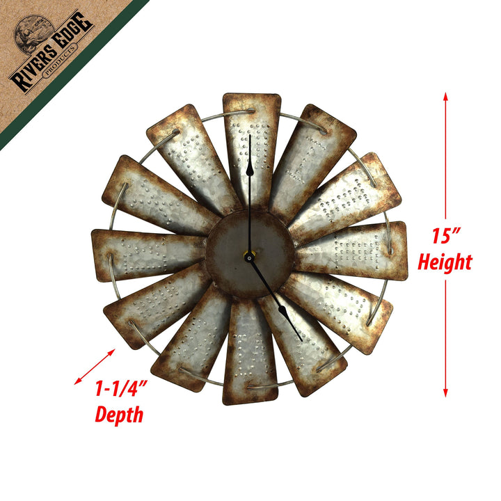 Clock 15-inch - Windmill