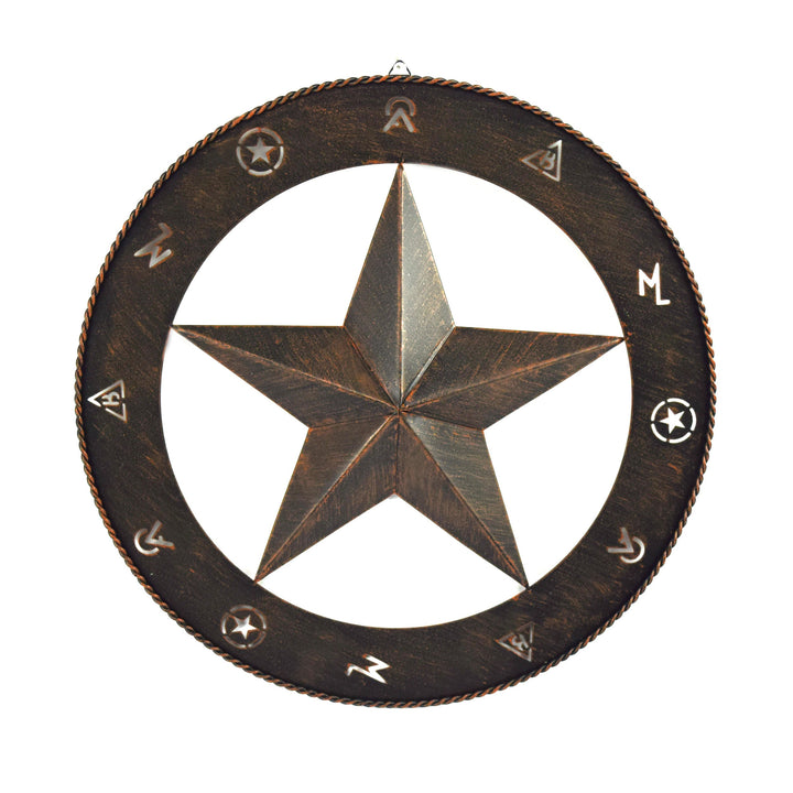 Rustic Metal Wall Art 15in - Barn Star