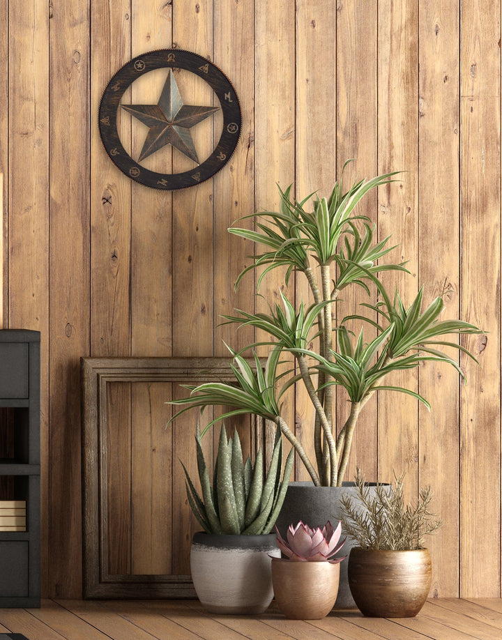 Rustic Metal Wall Art 15in - Barn Star