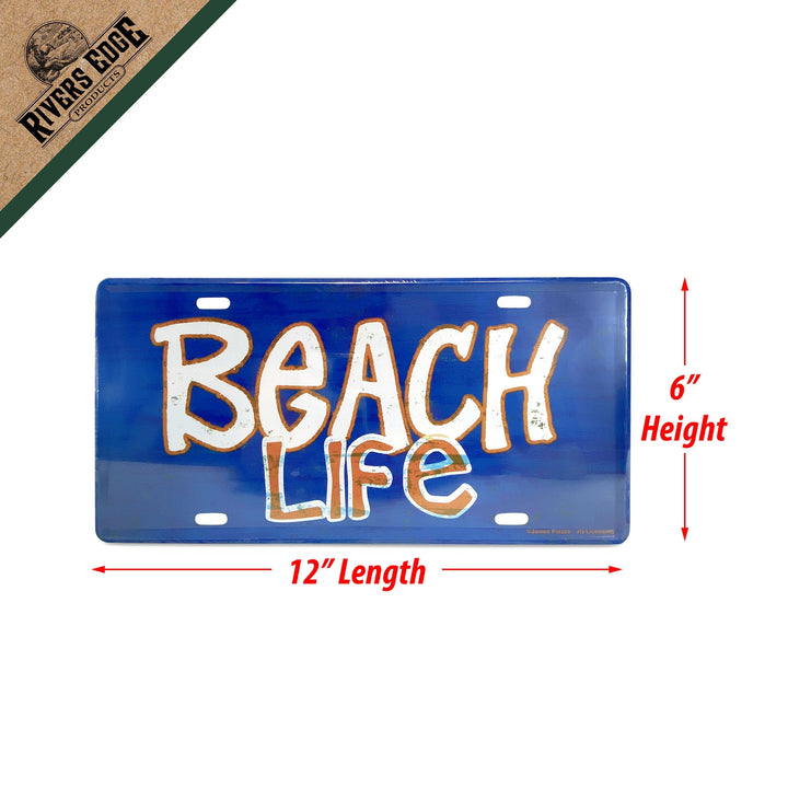 Vanity License Plate 12in x 6in - Beach Life