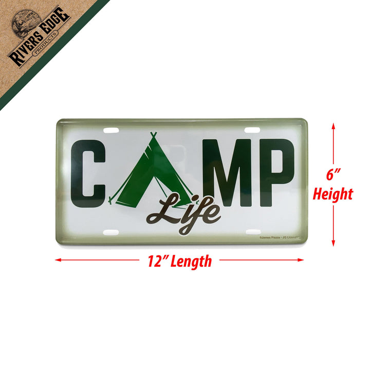 Vanity License Plate 12in x 6in - Camp Life