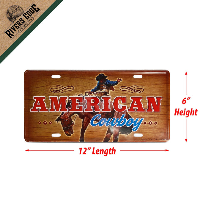 Vanity License Plate 12in x 6in - American Cowboy