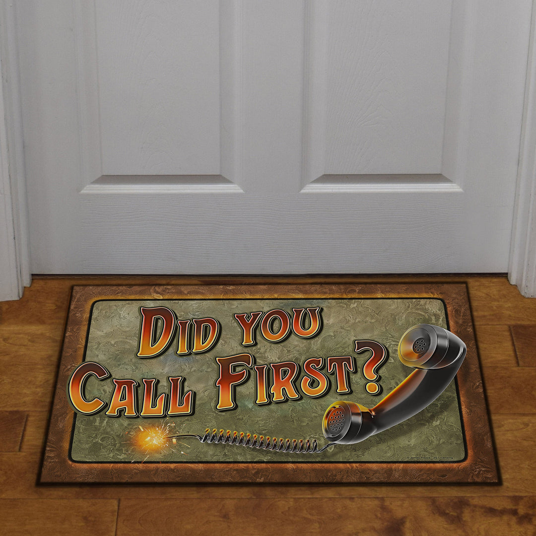 Door Mat Rubber 26in x 17in - Call First