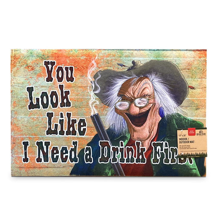 Door Mat Rubber 26in x 17in - Drink First