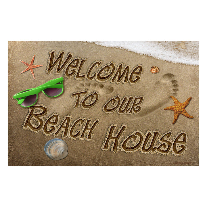 Door Mat Rubber 26in x 17in - Beach House