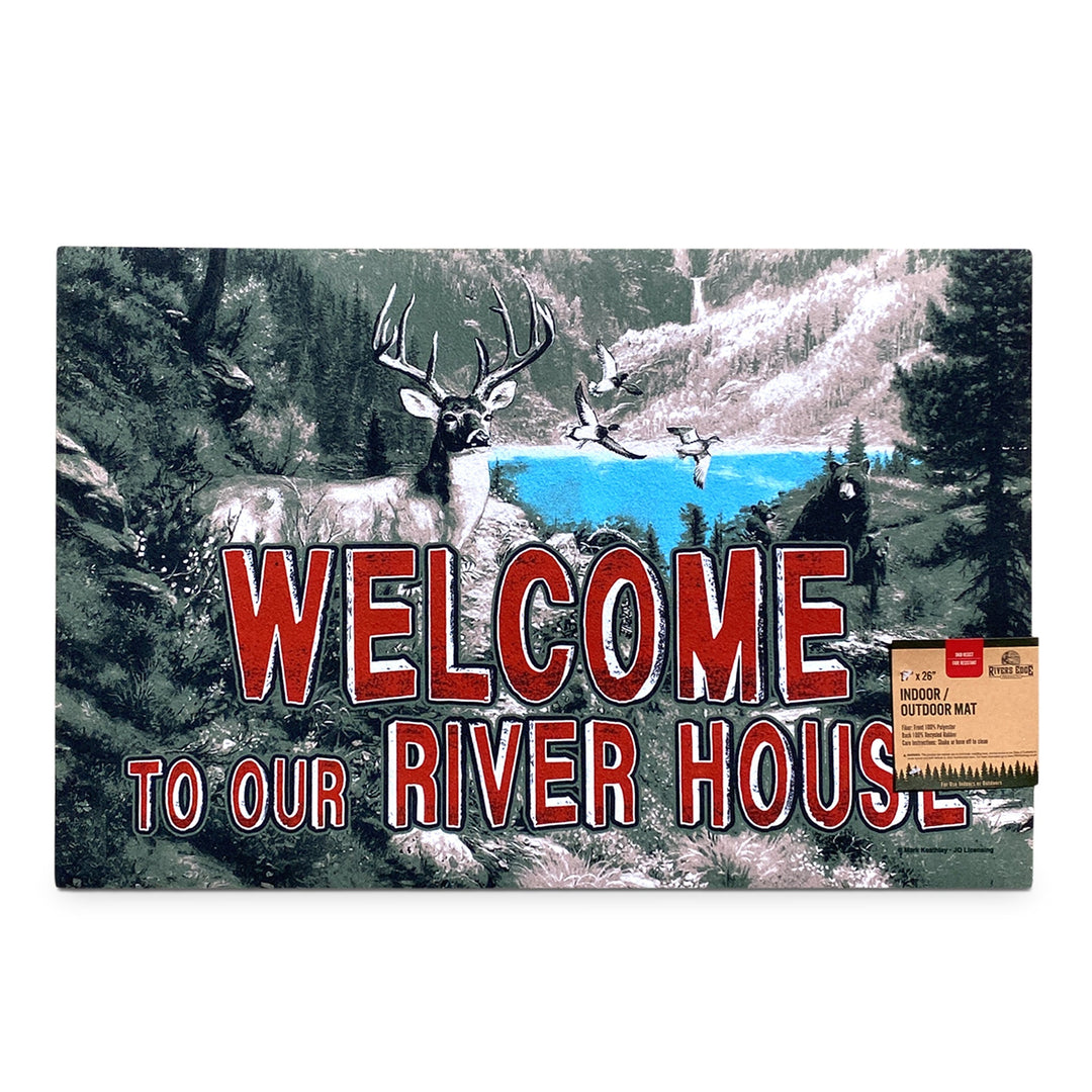 Door Mat Rubber 26in x 17in - River House