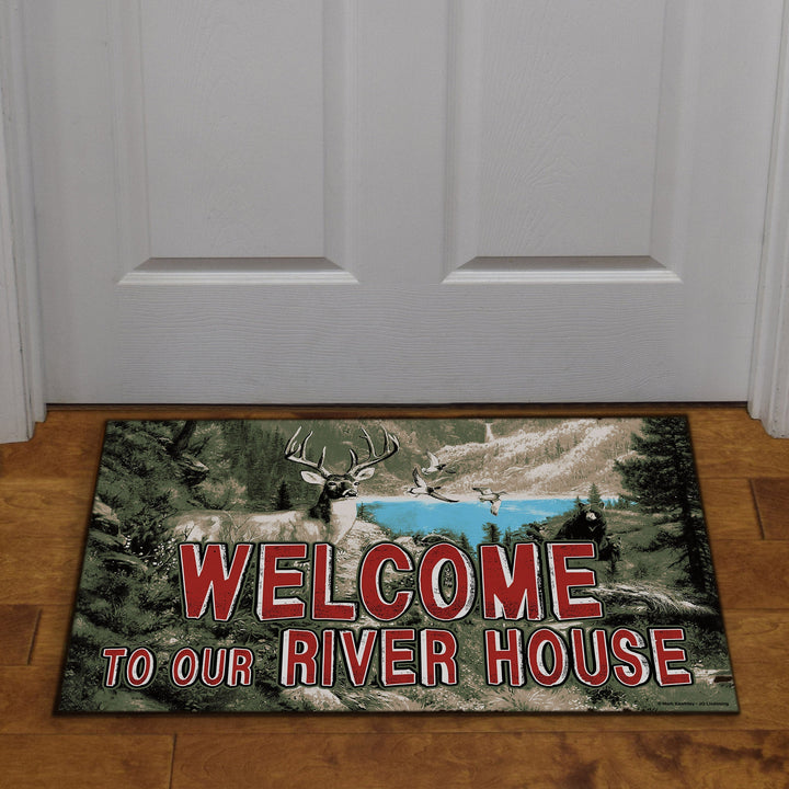 Door Mat Rubber 26in x 17in - River House