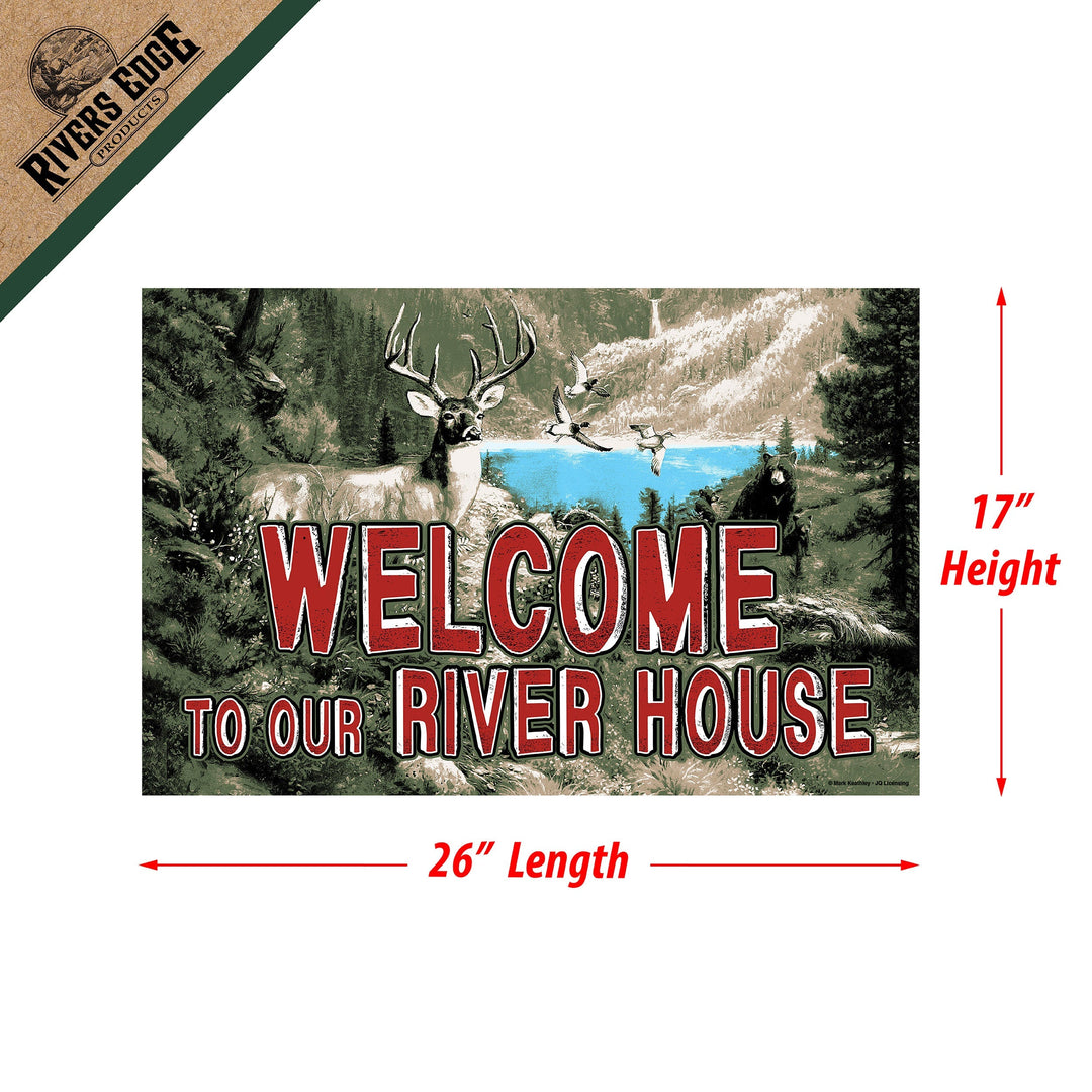 Door Mat Rubber 26in x 17in - River House