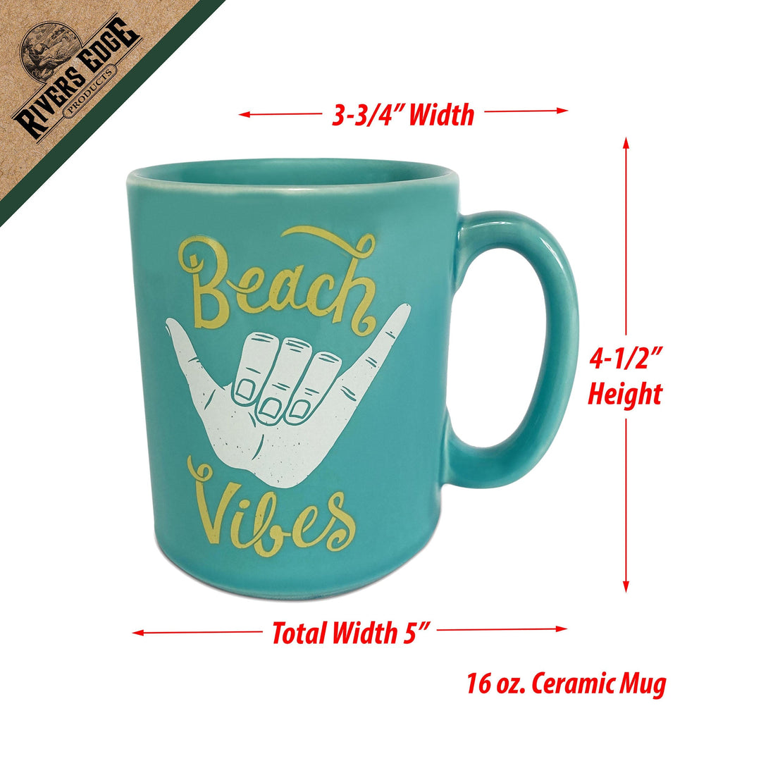 Ceramic Mug 16oz - Beach Vibes