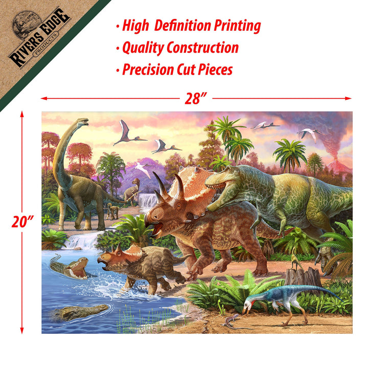 Jigsaw Puzzle in Tin 1000 Piece - Dinosaurs