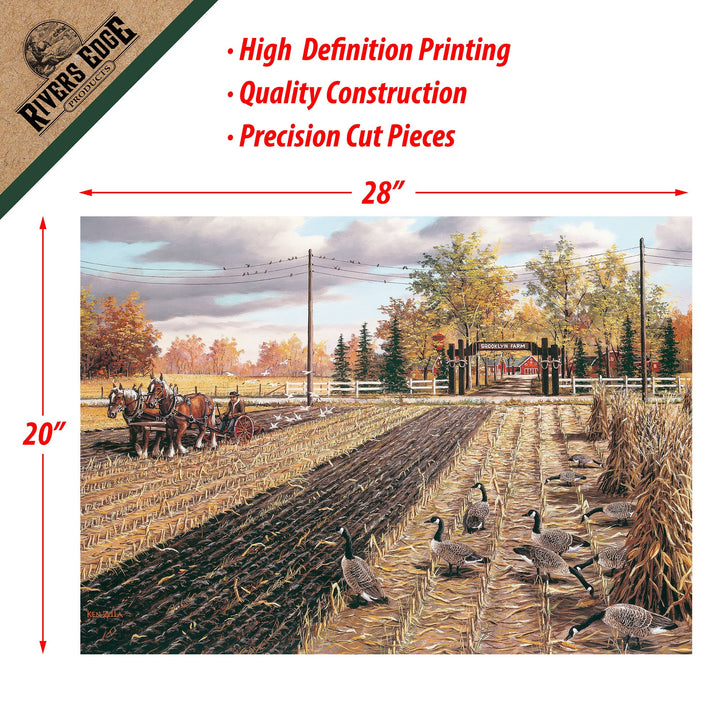 Jigsaw Puzzle in Tin 1000-Piece - Fall Plowing