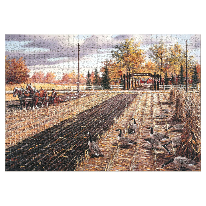 Jigsaw Puzzle in Tin 1000-Piece - Fall Plowing