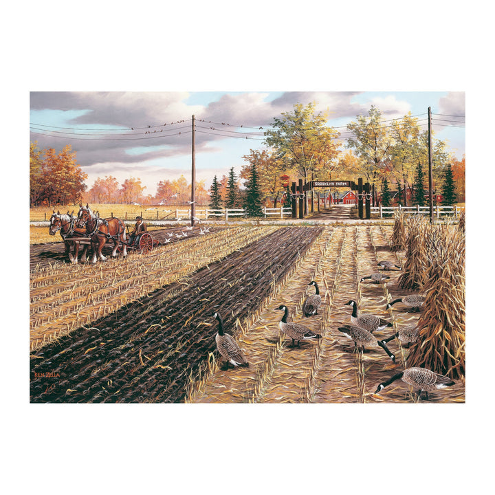 Jigsaw Puzzle in Tin 1000-Piece - Fall Plowing