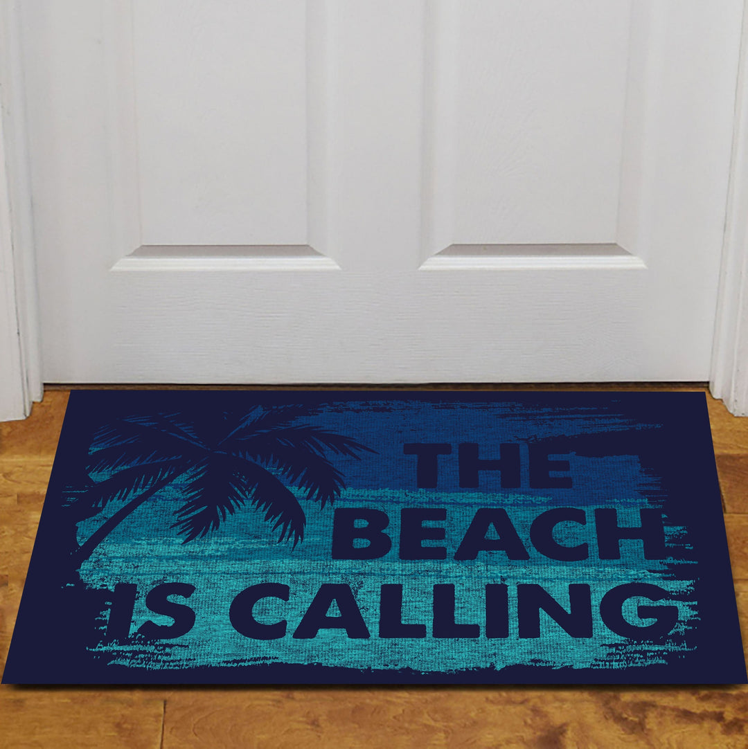 Door Mat Rubber 26in x 17in - The Beach is Calling