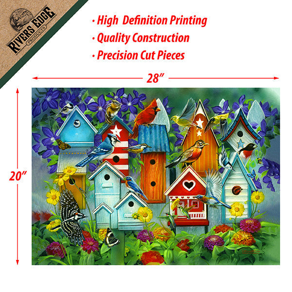 Jigsaw Puzzle in Tin 1000 Piece - Birdhouse Garden