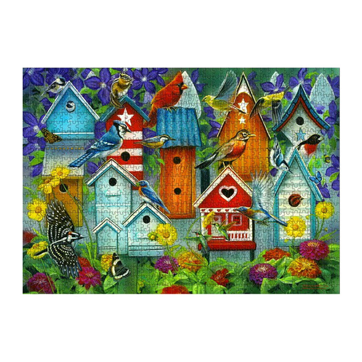 Jigsaw Puzzle in Tin 1000 Piece - Birdhouse Garden