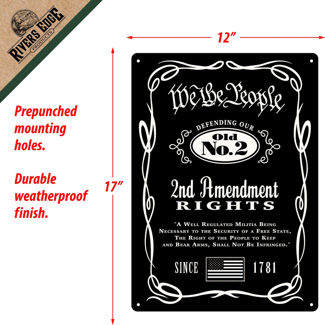 Metal Tin Signs, Funny, Vintage, Personalized 12-Inch x 17-Inch - We the People Whiskey