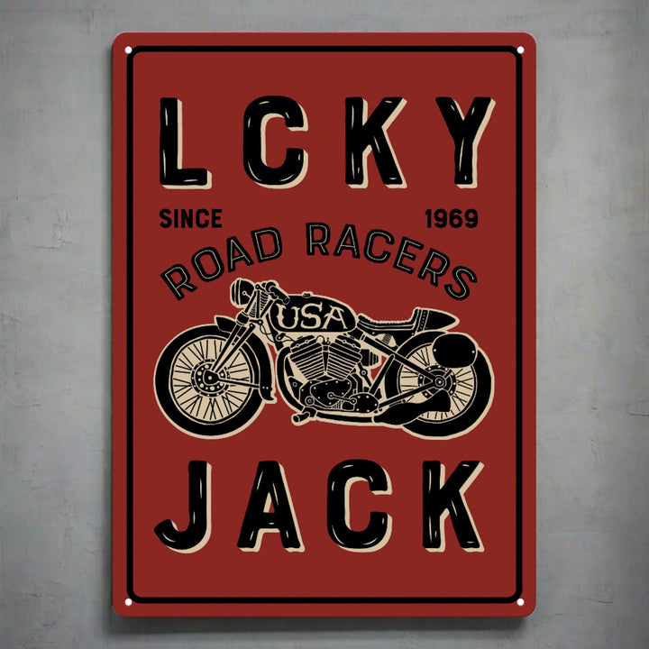 Metal Tin Signs, Funny, Vintage, Personalized 12-Inch x 17-Inch - LCKY Jack