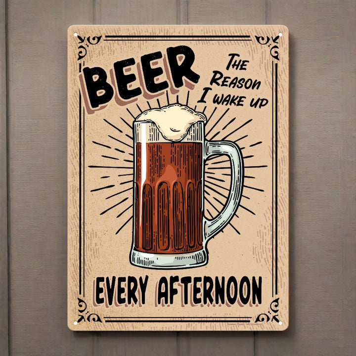 Metal Tin Signs, Funny, Vintage, Personalized 12-Inch x 17-Inch - Beer is the Reason