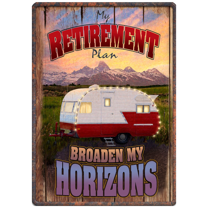 Metal Tin Signs, Funny, Vintage, Personalized 12-Inch x 17-Inch - Broaden My Horizons