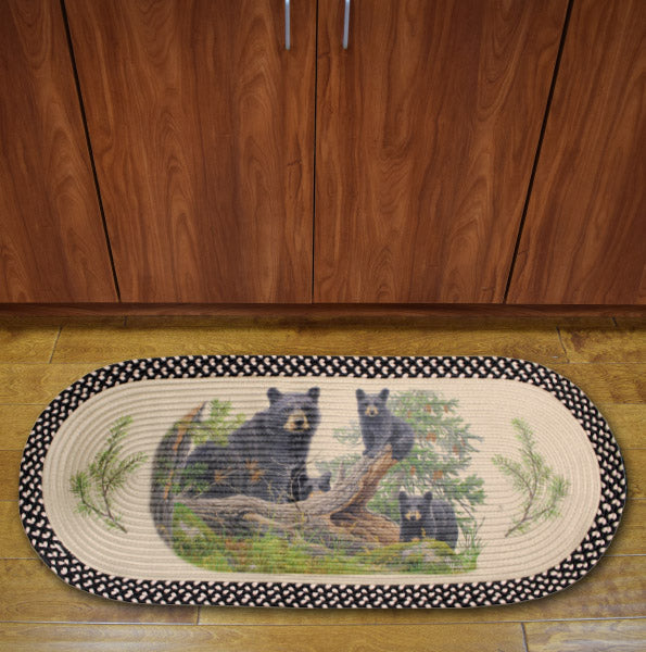 Braided Rug 48-inch Oval - Bear Wilderness Playground