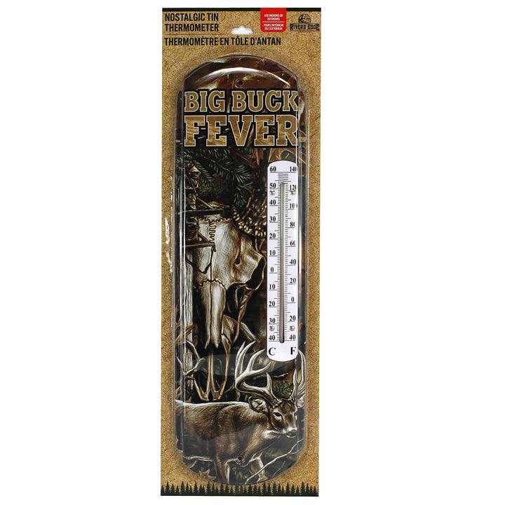 Tin Thermometer - Big Buck Fever