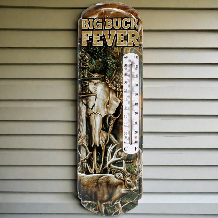 Tin Thermometer - Big Buck Fever