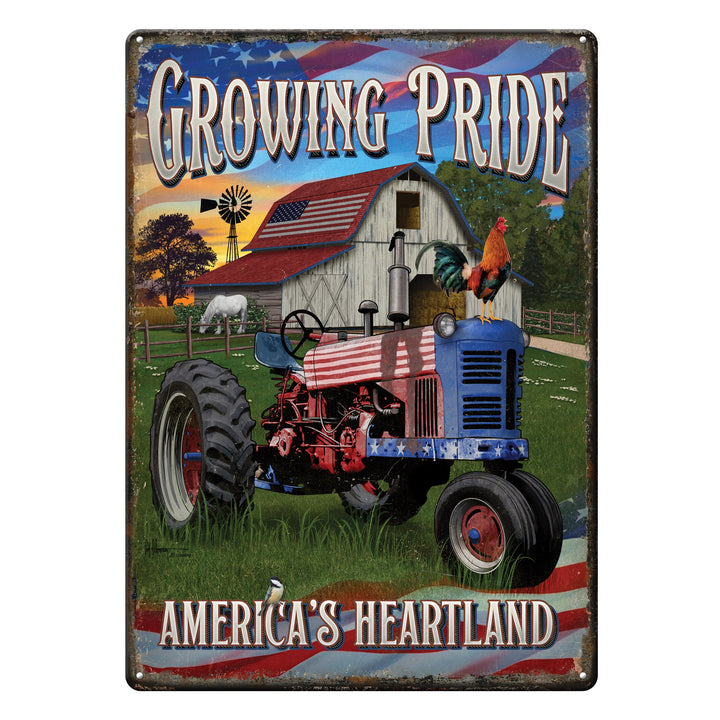 Metal Tin Signs, Funny, Vintage, Personalized 12-Inch x 17-Inch - Growing Pride