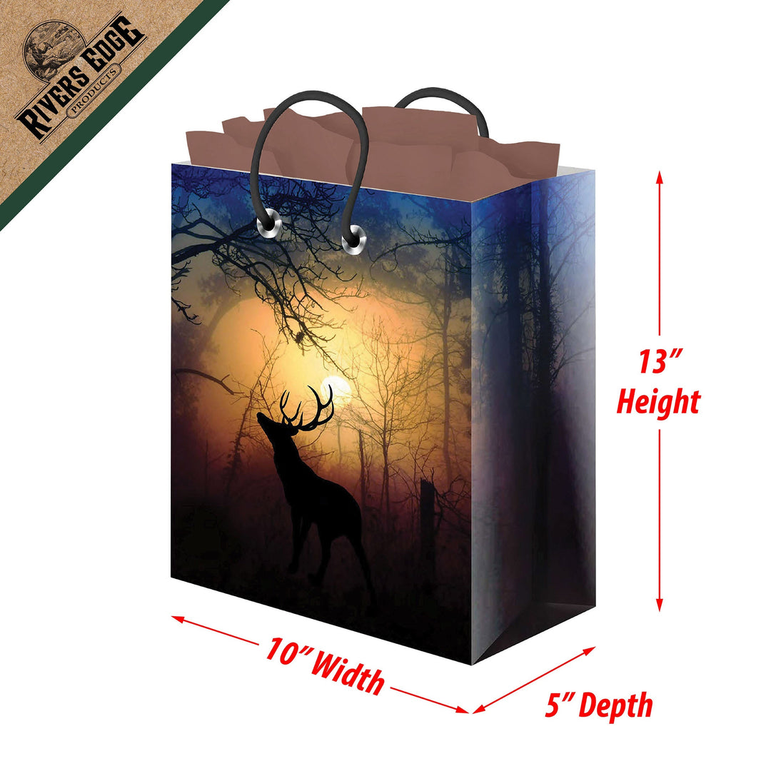 Gift Bag Medium with Tissue Paper - Deer Forest