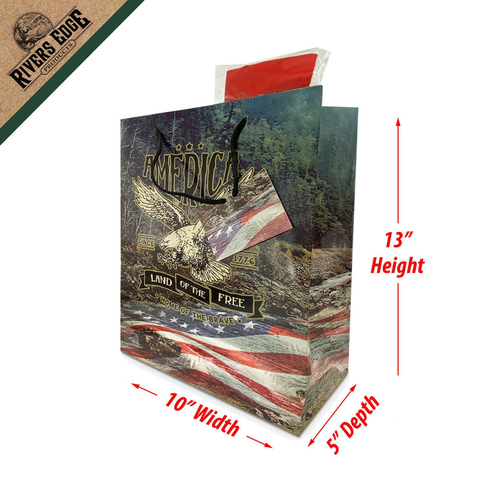 Gift Bag Medium with Tissue Paper - America (Minimum of 12)