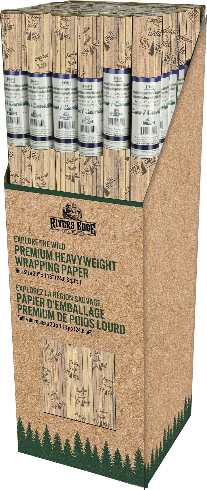 Gift Wrap Premium 118in x 30in - Plank/Explore Wild (Minimum 36 per Display)