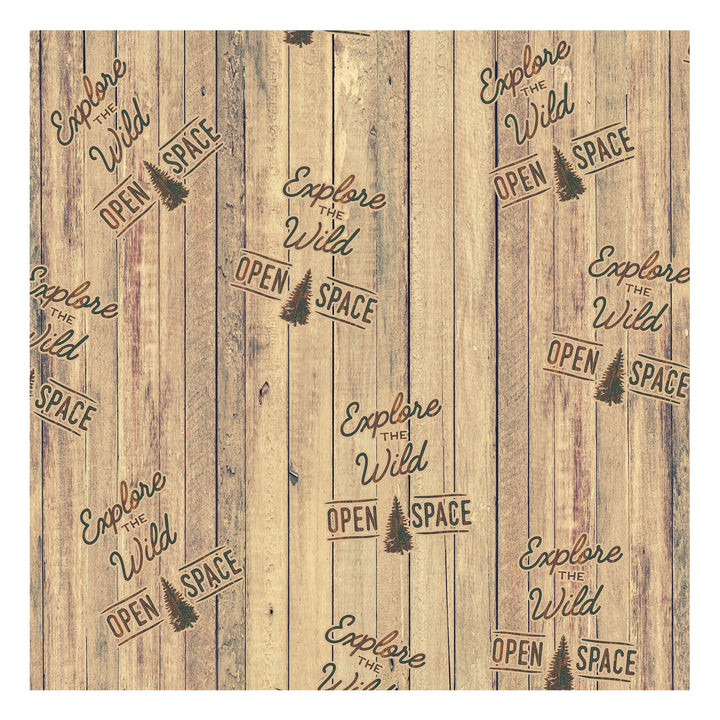 Gift Wrap Premium 118in x 30in - Plank/Explore Wild (Minimum 36 per Display)