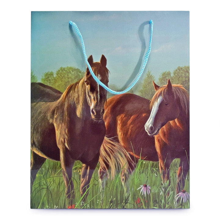 Gift Bag Medium - Horses Morning Meadow