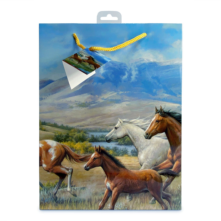 Gift Bag Medium - Horses Running Free