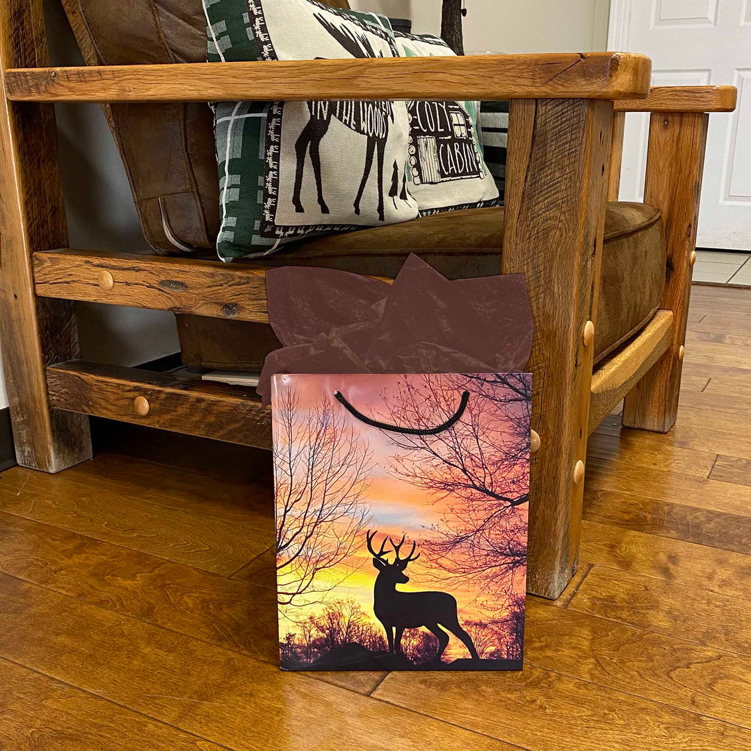 Gift Bag Medium with Tissue Paper - Deer Sunrise