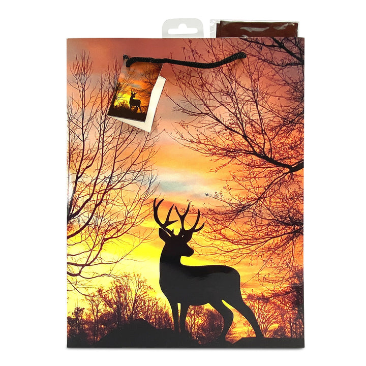 Gift Bag Medium with Tissue Paper - Deer Sunrise