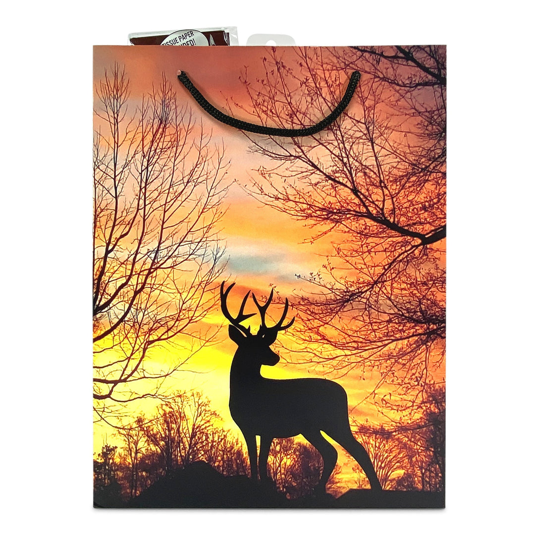 Gift Bag Medium with Tissue Paper - Deer Sunrise