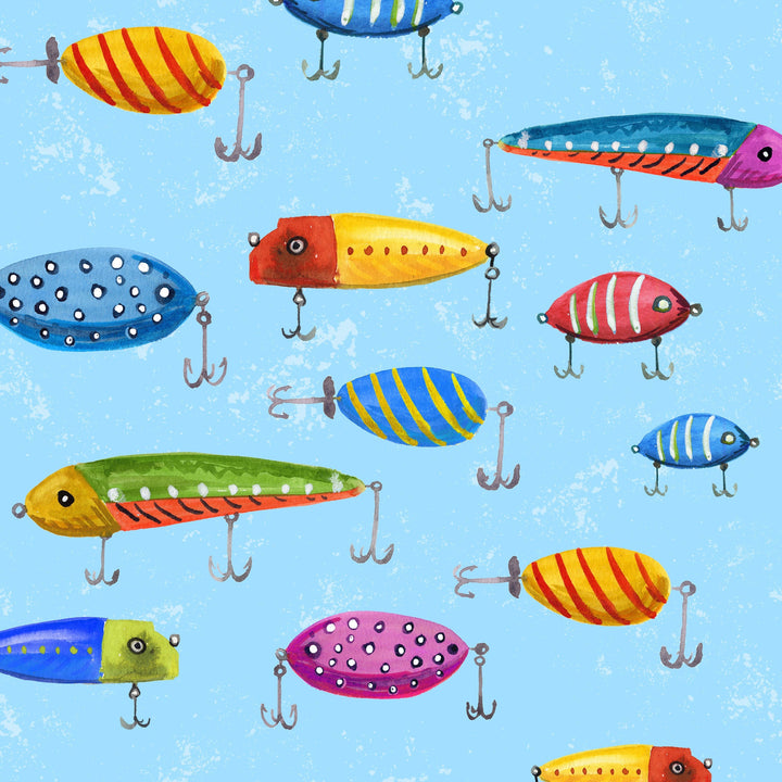 Gift Wrap - Fishing Assortment (Minimum 36 per Display)