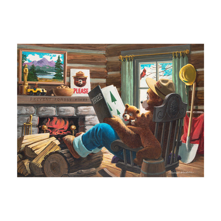 Jigsaw Puzzle in Tin 1000 Piece - Smokey By Fireplace