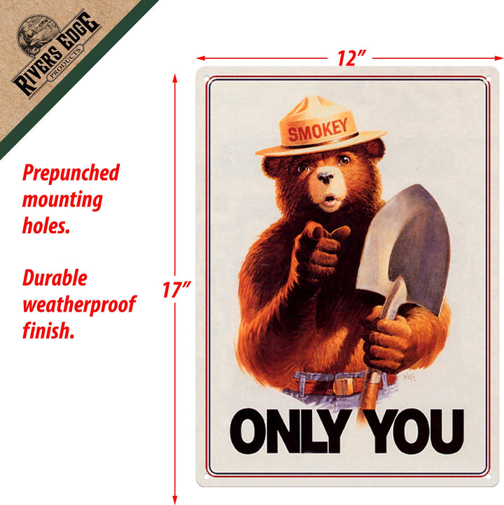 Metal Tin Signs, Funny, Vintage, Personalized 12-Inch x 17-Inch - Only You