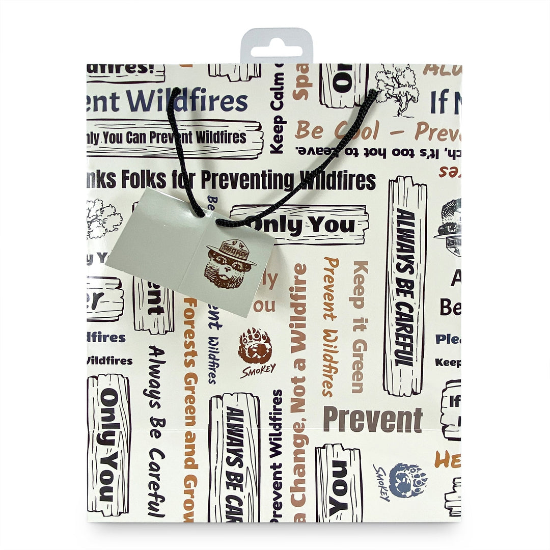 Gift Bag Medium - Smokey Bear Head and Prevention Quotes