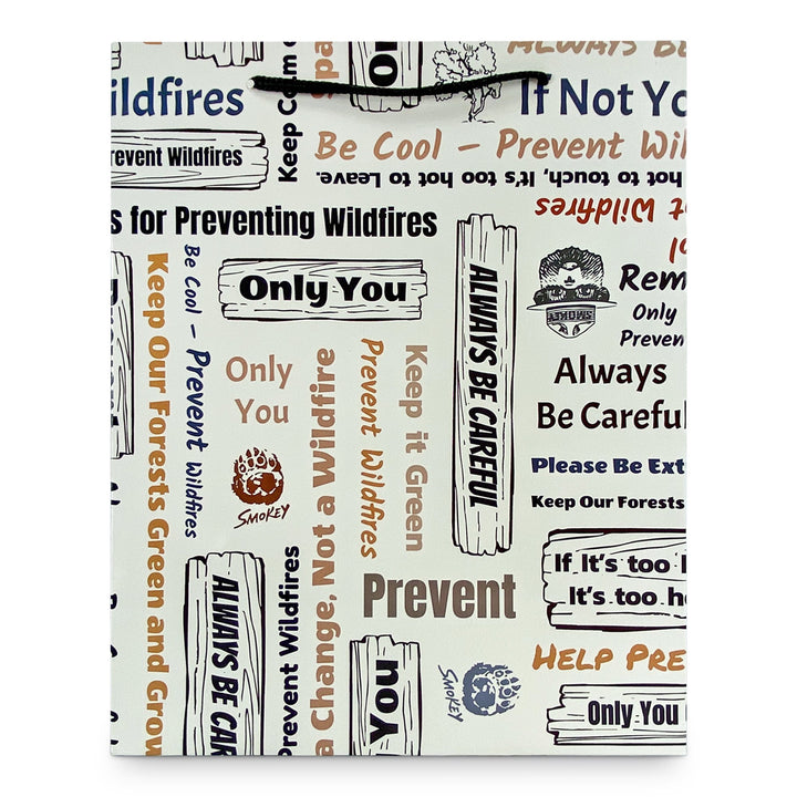 Gift Bag Medium - Smokey Bear Head and Prevention Quotes