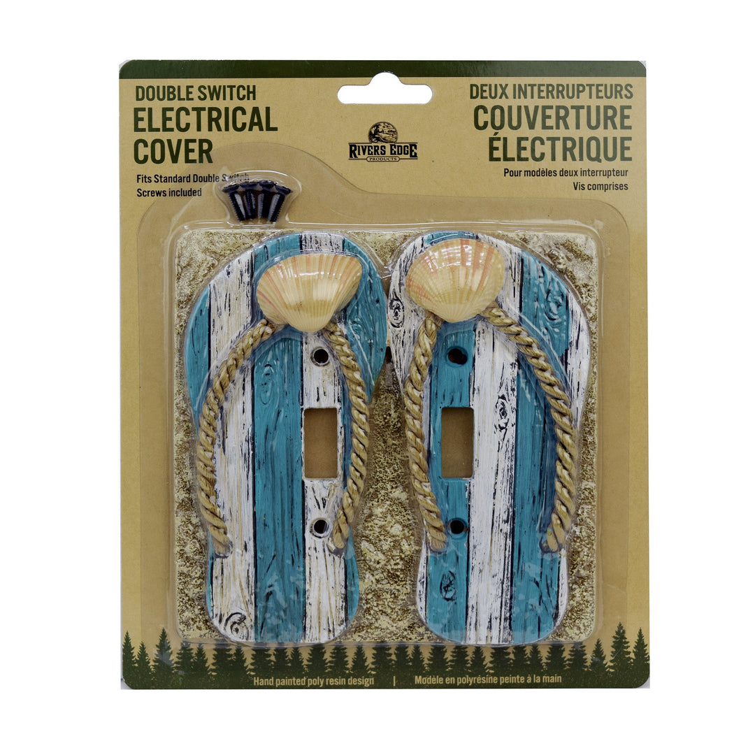 Electrical Cover Plate Switch Double - Beach