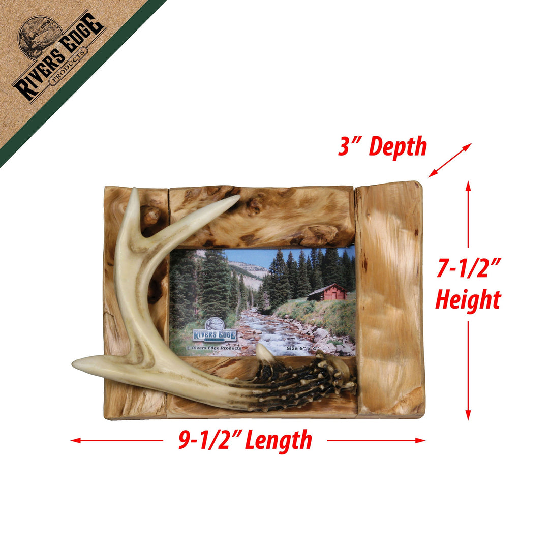 Picture Frame 4-Inch x 6-Inch - Deer Antler